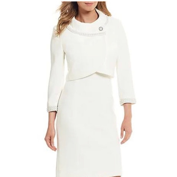 Tahari Ivory Dress Suit - Picture 1 of 7